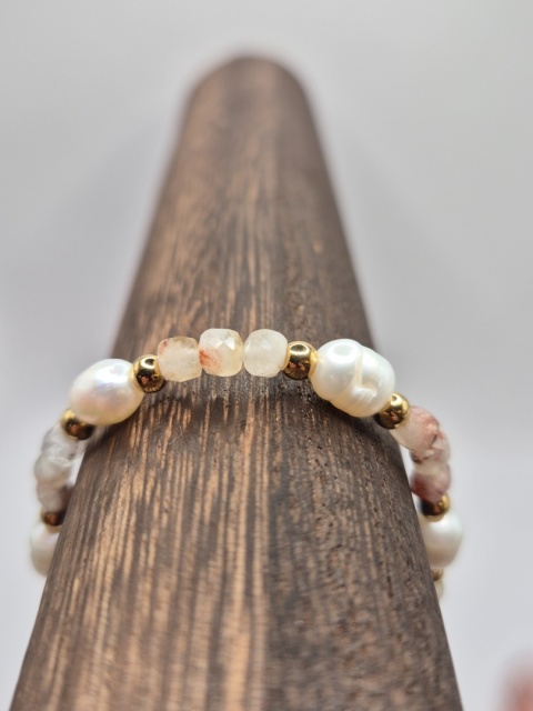 Bransoletka cytryn perła