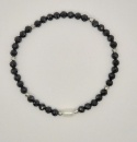 Bransoletka 'czarna perła' z czarnego turmalinu i pereł