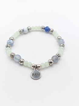 Bransoletka jaspis, lawa i kryształ górski