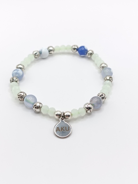 Bransoletka jaspis, lawa i kryształ górski