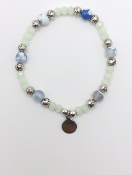 Bransoletka jaspis, lawa i kryształ górski