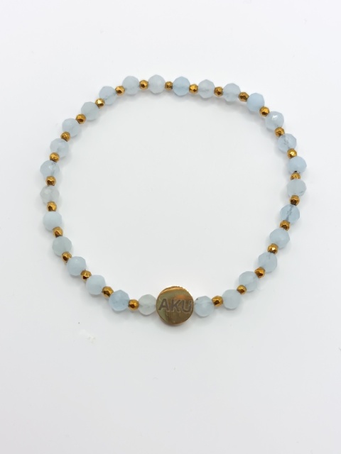Bransoletka z akwamarynu