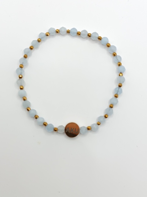 Bransoletka z akwamarynu