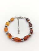 Bransoletka z bursztynu "zachód słońca"