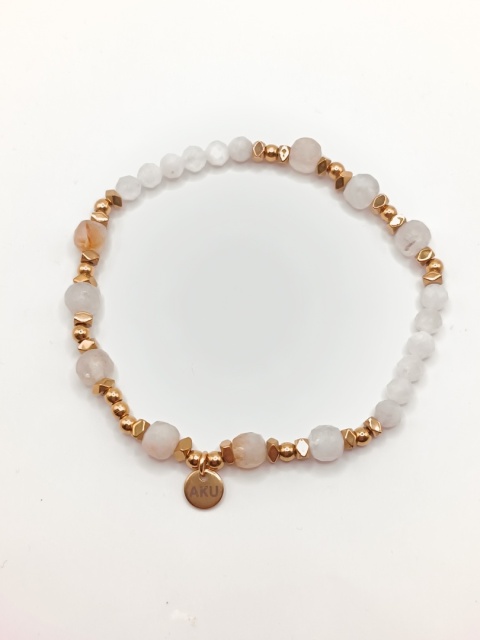 Bransoletka z cytrynów i kamienia księzycowego