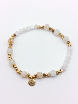 Bransoletka z cytrynów i kamienia księzycowego