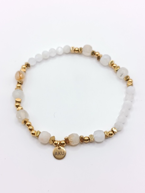 Bransoletka z cytrynów i kamienia księzycowego