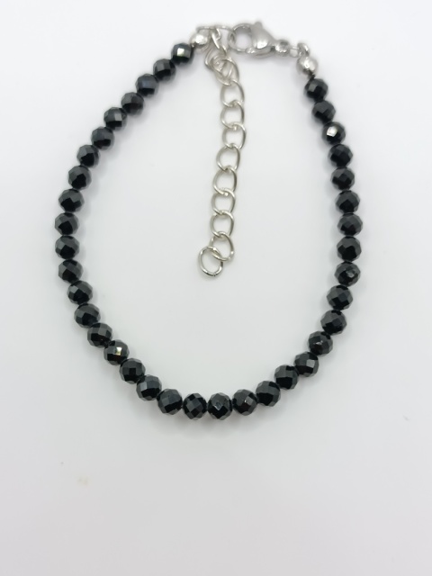 Bransoletka z czarnego tumalinu basic