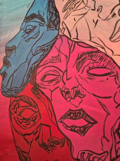 "Cztery twarze" 90x60