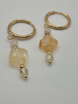 Kolczyki cytrynowe koniczynki