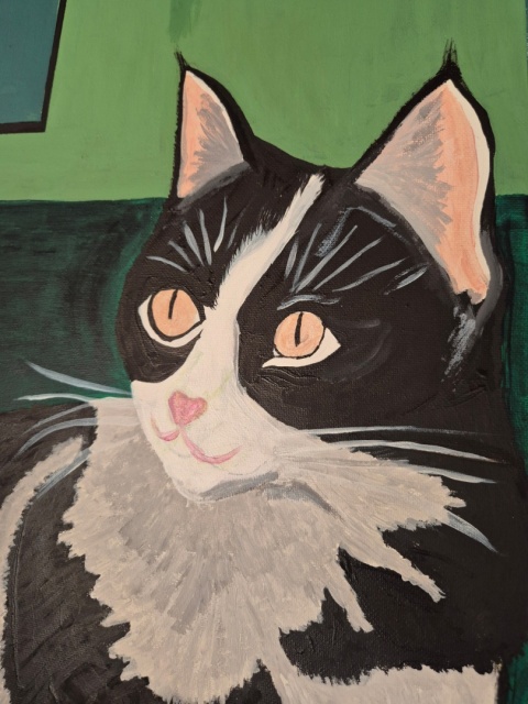 "Kot w paski" 100x70