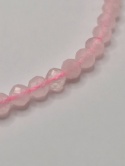 Naszyjnik z kwarcu różowego na różowym sznurze