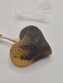 Zwieszka bursztyn szczypany serce